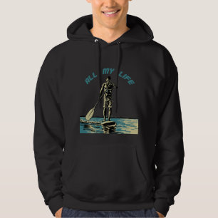 Auf dem Trittbrett mit Trittbrett fahren und surfe Hoodie