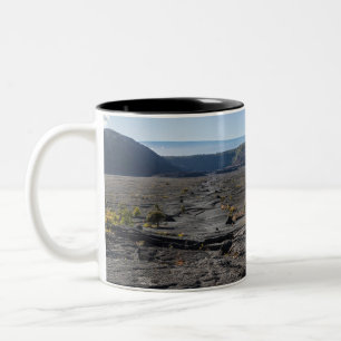 auf dem trockenen Lavabett des Kilauea Iki Kraters Zweifarbige Tasse