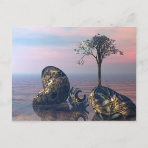 Auf dem unendlichen 3D-Fraktal-Flugzeug Postkarte