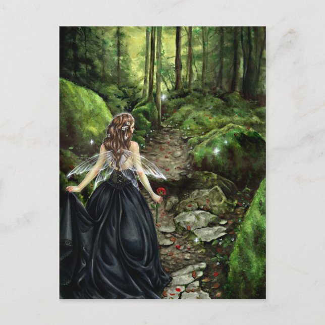Auf dem Waldweg Postkarte (Vorderseite)