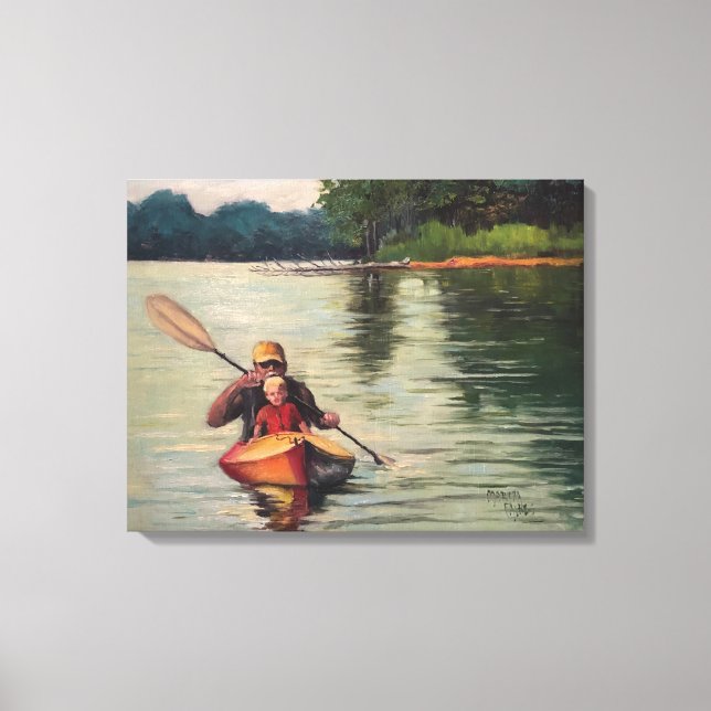 Auf dem Wasser mit Pop Leinwanddruck (Vorderseite)