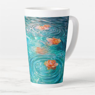 Auf dem Wasser schwimmende Blumen Milchtasse