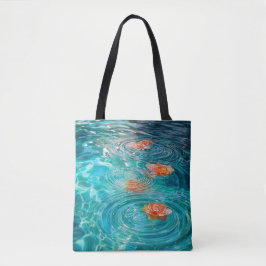 Auf dem Wasser schwimmende Blumen  Tasche