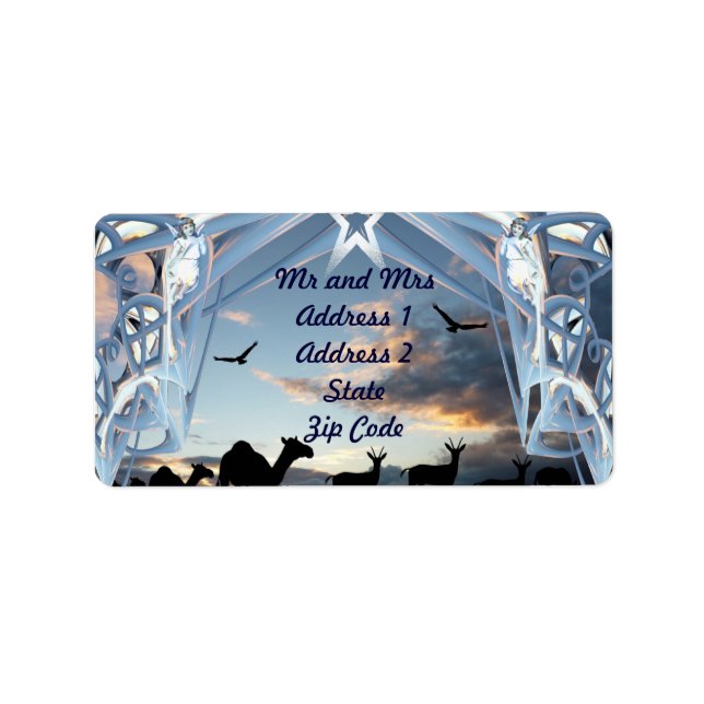 Auf dem Weg nach Bethlehem! Adressaufkleber (Vorne)