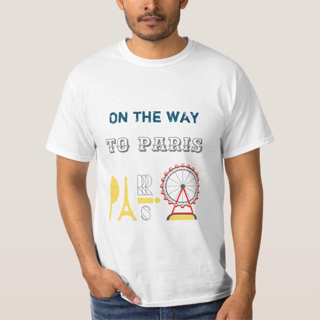 Auf dem Weg nach Paris - Männer - weißer T - Shirt (Vorderseite)