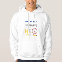 Auf dem Weg nach Paris sind Männer coole Grafik-L- Hoodie