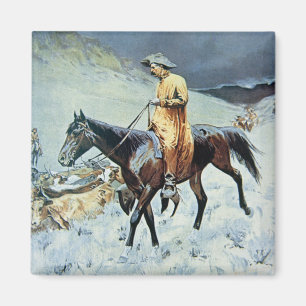 Auf dem Weg (Öl auf Leinwand) Magnet