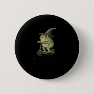 Auf dem Weg zu Tom Foolery Frog, lustig Whimsical Button