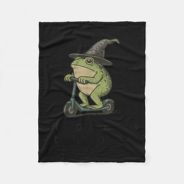 Auf dem Weg zu Tom Foolery Frog, lustig Whimsical  Fleecedecke (Vorderseite)