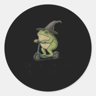 Auf dem Weg zu Tom Foolery Frog, lustig Whimsical Runder Aufkleber