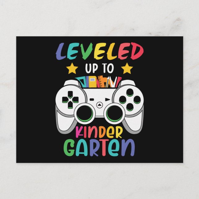 Auf dem Weg zum Kindergarten zurück zum SchulGamer Postkarte (Vorderseite)