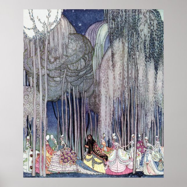 Auf dem Weg zum Tanz von Kay Nielsen Poster (Vorne)