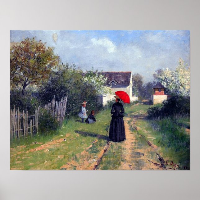Auf dem Weg zur Kirche Elin Danielson-Gambogi 1888 Poster (Vorne)