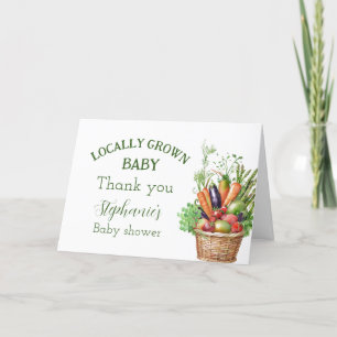 Auf dem Wochenmarkt gekaufte Babyshower-Dekoration Dankeskarte
