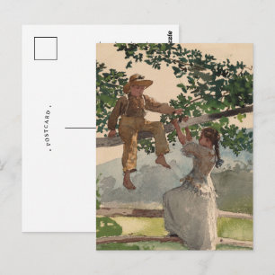 Auf dem Zaun Winslow Homer Postkarte