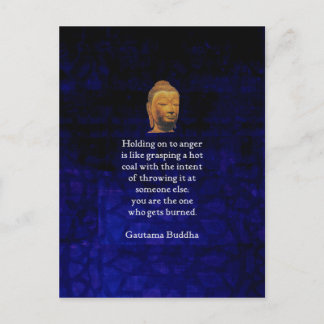 Auf dem Zorn eines inspirierenden Buddha-Zitats Postkarte