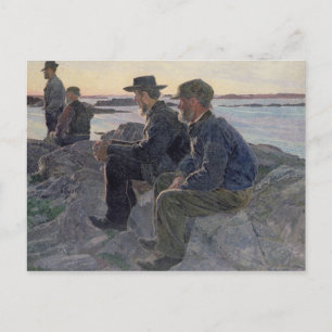 Auf den Felsen in Fiskebackskil, 1905-6 Postkarte