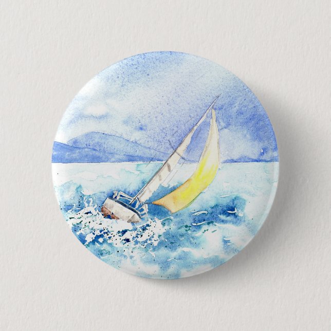 "Auf den Fersen gefolgt über" Knopf Button (Vorderseite)