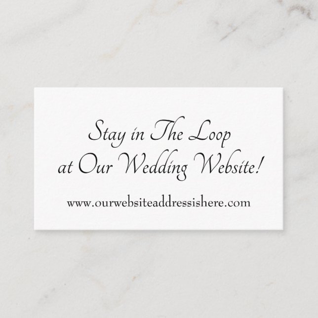 Auf den Hochzeitskarten der Loop Wedding Website b Begleitkarte (Vorderseite)