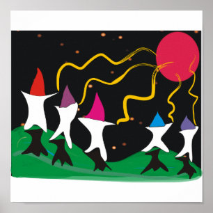 Auf den Mond schießen - Kunstposter Poster