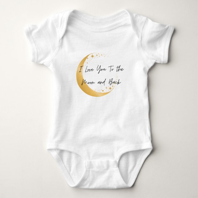 Auf den Mond und zurück Baby Strampler (Vorderseite)