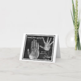 Auf den Palmen meiner Hand LDS Notecard Karte