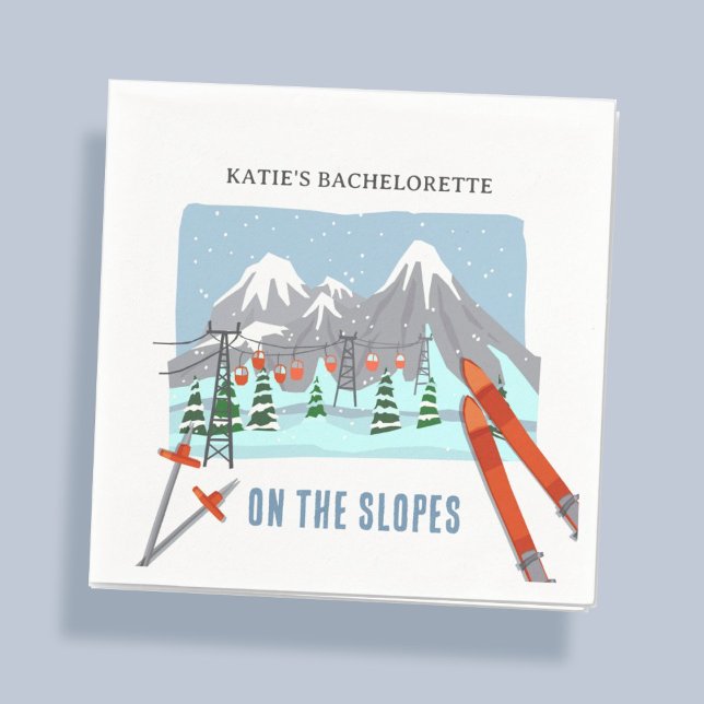 Auf den Pisten Schnee Ski Bachelorette Wochenende Serviette (Von Creator hochgeladen)