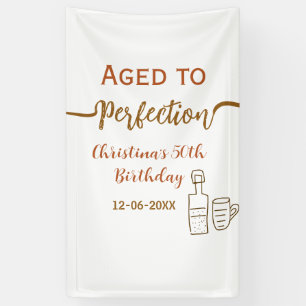 auf den Punkt gereift 50. Geburtstag Name brauner Banner