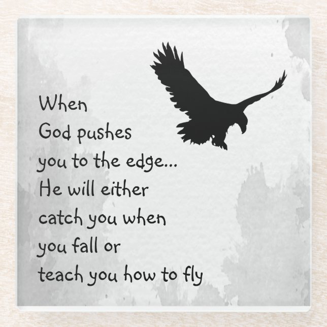 Auf den Rand gedrängt Fänge oder Lehren zum Fliege Glasuntersetzer (Vorderseite)