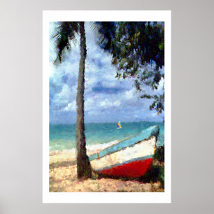 Auf den Strand gesetzt Poster