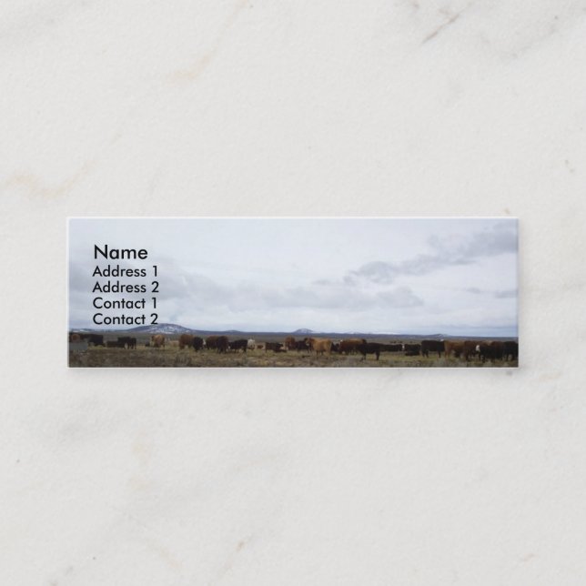 Auf den Strecken-Visitenkarten Mini Visitenkarte (Vorderseite)