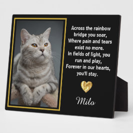 Auf der anderen Seite der Rainbow Bridge Gold Pet Fotoplatte