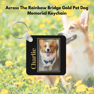 Auf der anderen Seite der Rainbow Bridge Gold Pet  Schlüsselanhänger