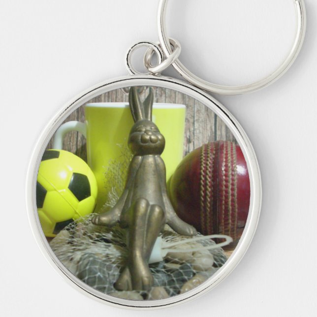 Auf der anderen Seite Pitch & Crease: Fußball-Cric Schlüsselanhänger (Vorne)