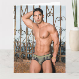 Auf der Balkony Hot Typ LGBT Greetings Card Karte