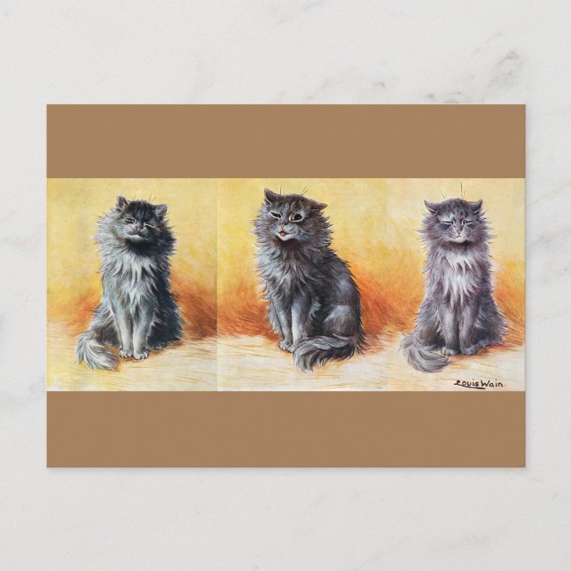 Auf der Cat Show, Louis Wain Postkarte (Vorderseite)