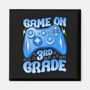 Auf der dritten Stufe zurück zur Schule Videospiel Magnet