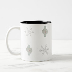 Auf der Eisschneeflocke Weihnachtsschmuck-Tasse Zweifarbige Tasse