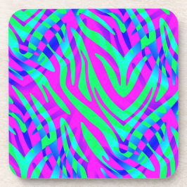 Auf der freien Seite, farbenfrohe Abstrakte Zebra- Untersetzer