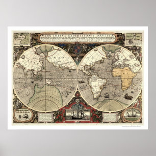 Auf der ganzen Welt Drake-Karte - 1595 Poster