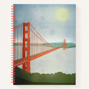 Auf der Golden Gate Bridge Notizbuch