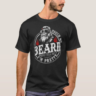 Auf der hinteren Touch mein Bart und sagen mir, ic T-Shirt