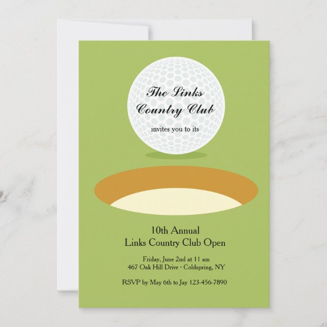 Auf der Kante der Golf-Einladung Einladung (Vorderseite)