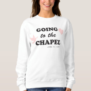 Auf der Kapelle   Retro 70's Themed Bride Sweatshirt