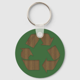 Auf der Karte Gerecycelt Symbol Schlüsselanhänger
