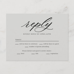Auf der letzten Hochzeit RSVP Antwortkarte Postkarte