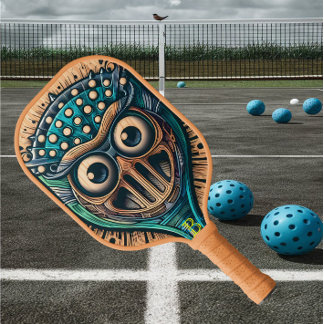 Auf der Plaque-Abbildung aus Holz geschnitzte, rät Pickleball Schläger