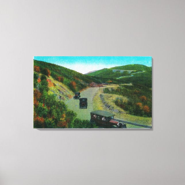 Auf der Rim oberhalb der Oak FlatsRidge Route, CA Leinwanddruck (Vorderseite)