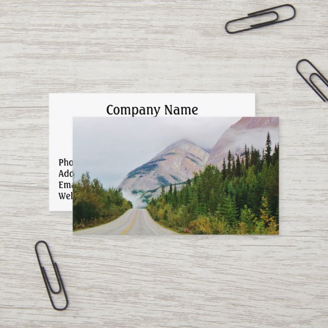 Auf der Road Business Card Visitenkarte (Vorderseite/Rückseite Beispiel)