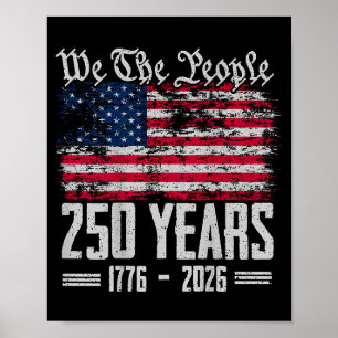 (auf der Rückseite) 250 Jahre amerikanisch 250. Ju Poster